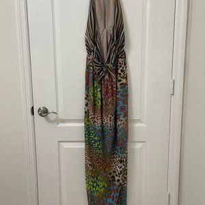 Trina Turk Animal Print Backless Dress Size Small